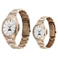 Titan Bandhan Quartz Analog With Sun - Moon Silver Dial Rose Gold Stainless Steel Strap Watch For Couple - image number 2