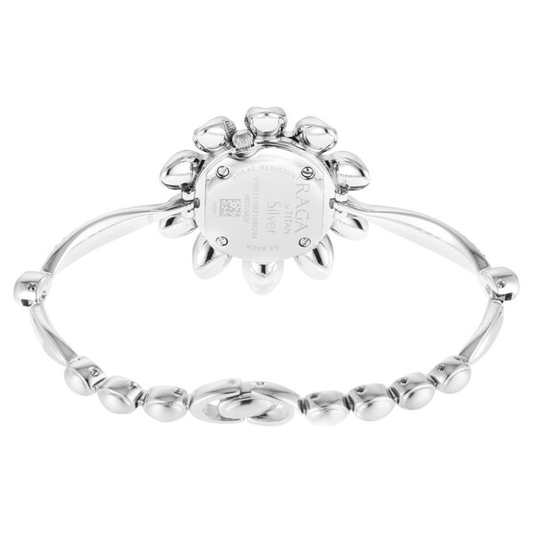 Titan Raga Silver Mother Of Pearl Dial Analog Sterling Silver Strap Watch for Women - image number 5