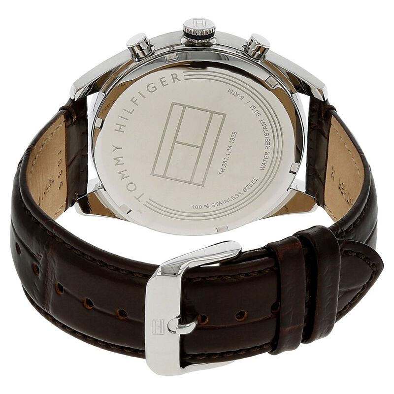 Tommy Hilfiger Quartz Multifunction Grey Dial Leather Strap Watch for Men - image number 3