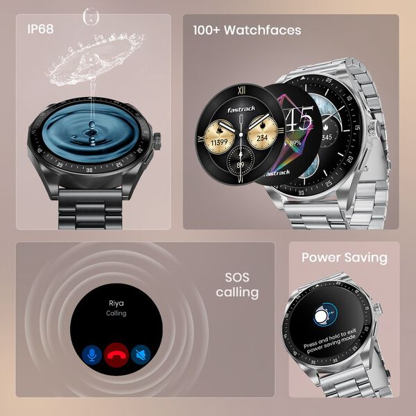 Fastrack Radiant FX1 Luxury Metal Smartwatch with 3.6 cm AMOLED Display, SingleSync BT Calling, Functional Crown - image number 7