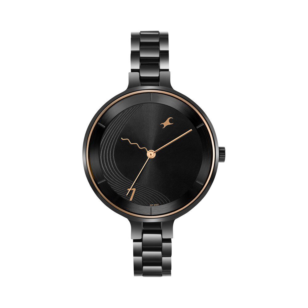 Buy Online Fastrack Stunners Quartz Analog Black dial Stainless Steel Strap Watch for Girls 6265nm02 p Titan