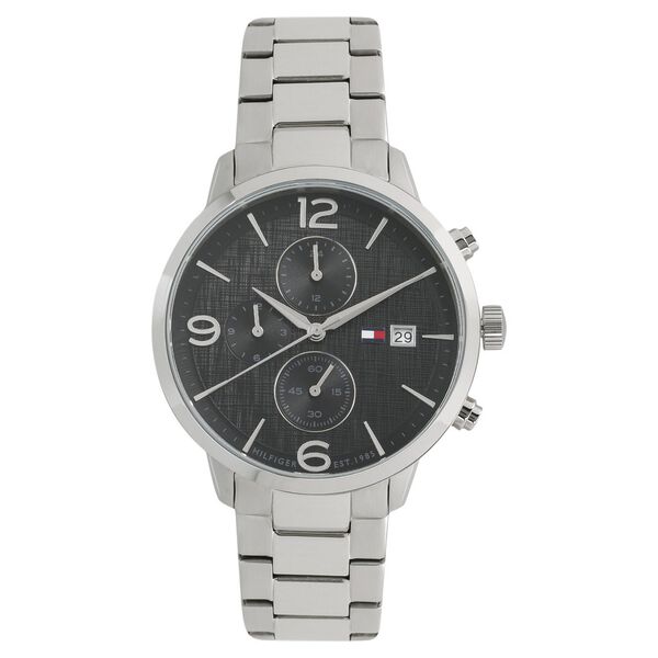 Tommy Hilfiger Quartz Multifunction Black Dial Metal Strap Watch for Men - image number 0