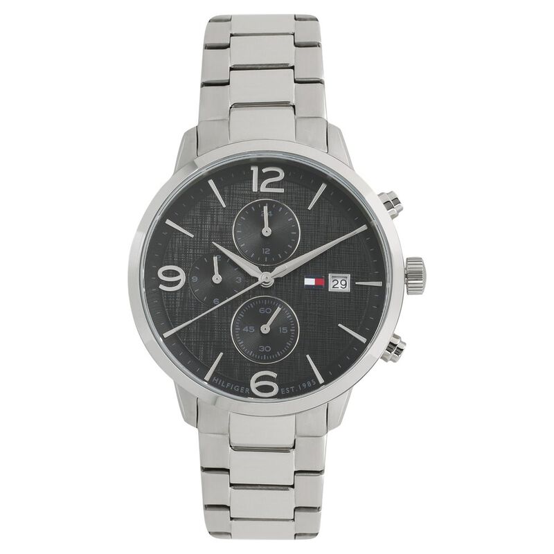 Tommy Hilfiger Quartz Multifunction Black Dial Metal Strap Watch for Men