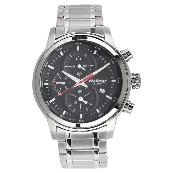 Titan Octane Chrono Black Dial Stainless Steel Strap watch for Men - image number 0