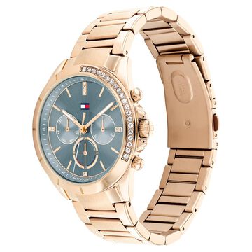 Tommy Hilfiger Quartz Multifunction Blue Dial Stainless Steel Strap Watch for Women