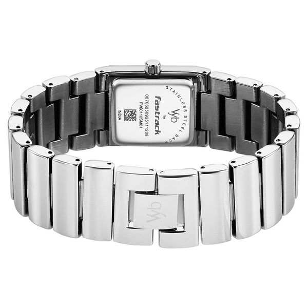 Vyb Successor By Fastrack Quartz Analog Silver Dial Silver Metal Strap Watch For Girls - image number 6