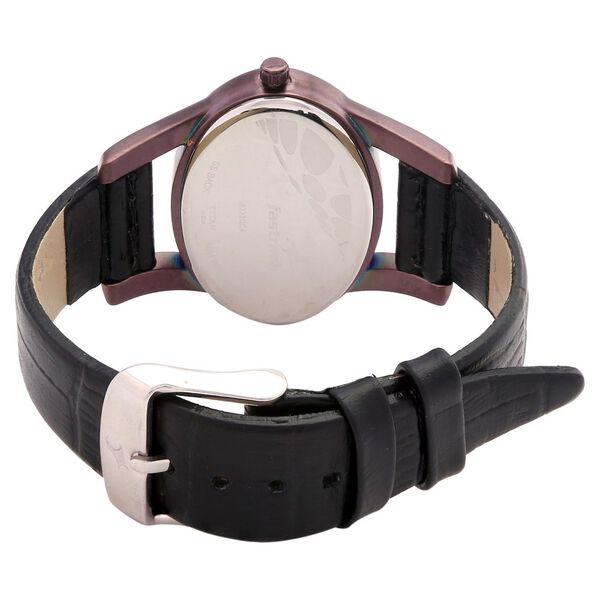 Fastrack Quartz Analog Black Dial Leather Strap Watch for Girls - image number 2