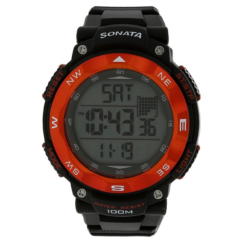 SF Digital Dial Plastic Strap Watch for Men