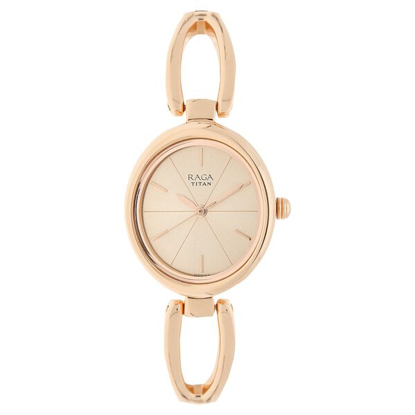 Titan Raga Viva Rose Gold Dial Women Watch With Metal Strap - image number 0