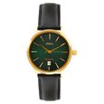 Titan Nebula Abhiyant 18k Gold Hand-Wound Mechanical Analog with Exhibition Caseback Leather Strap Watch for Men