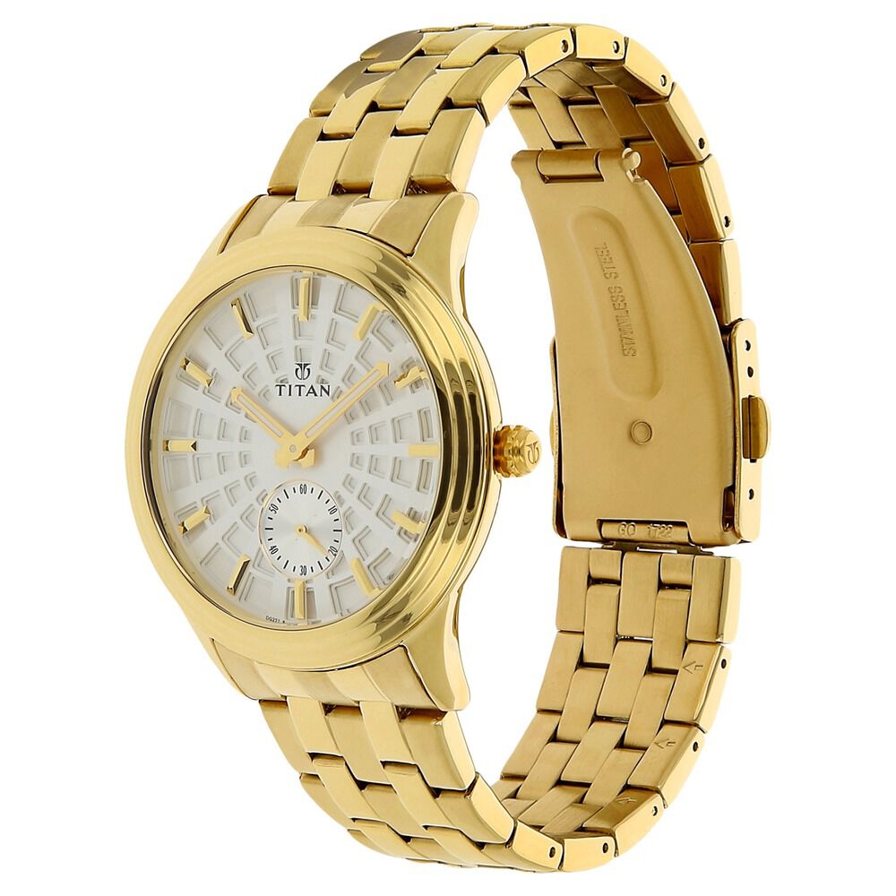 Buy Online Titan Quartz Multifunction Silver Dial Stainless Steel