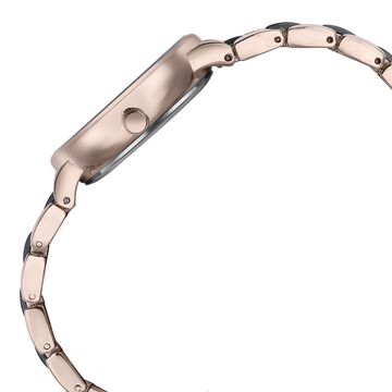 Sonata Poze Quartz Analog Black Dial Black | Rose Gold Color Metal With Crystal Strap Watch For Women