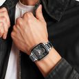 Titan Ceramic Fusion Automatic Square Black Dial Silver Dual-Toned Stainless Steel Bracelet Watch for Men - image number 7