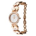 Titan Raga Power Pearls Quartz Analog Mother of Pearl Round Dial Rose Gold Metal Strap Watch For Women - image number 3