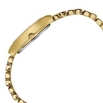 Poze Poze Quartz Analog Green Dial Golden Metal Strap Watch For Women