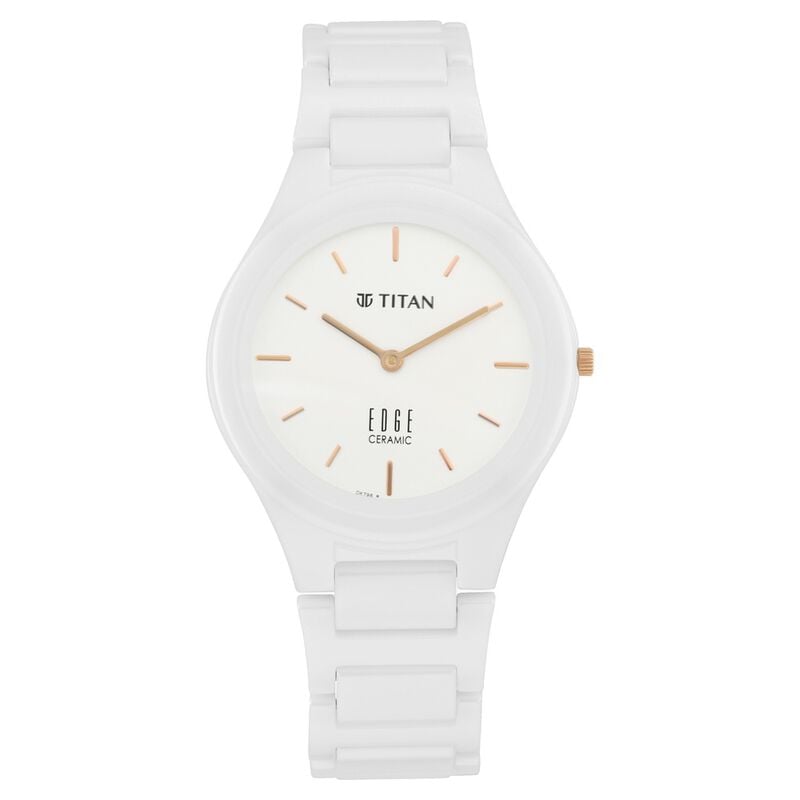 Titan Edge Ceramic White Dial Analog Ceramic Strap watch for Women - image number 2