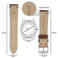 20 mm Tan Genuine Leather Strap for Men - image number 1