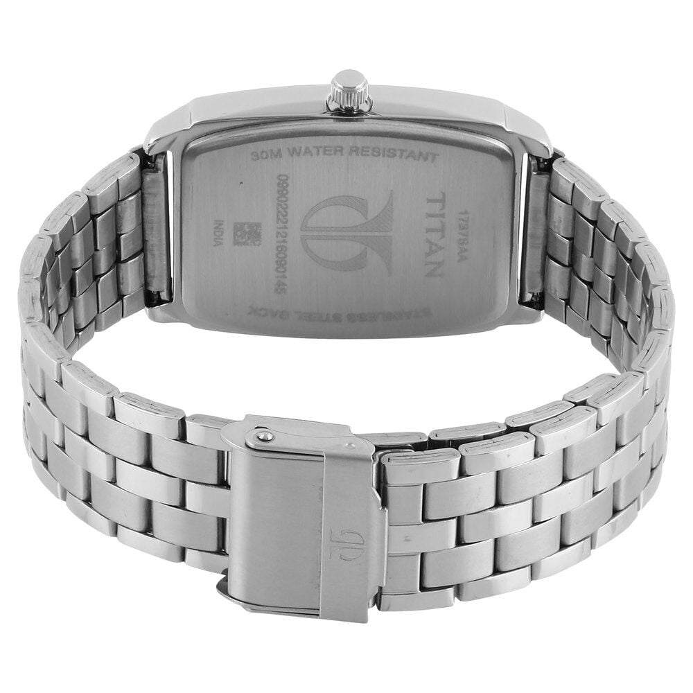 Buy Online Titan Quartz Analog with Day and Date White Dial Stainless Steel Strap Watch for Men nk1737sm01 Titan