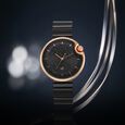 Fastrack Groove Analog with Dusty Purple Dial Rose Gold Metal Strap Watch for Girls