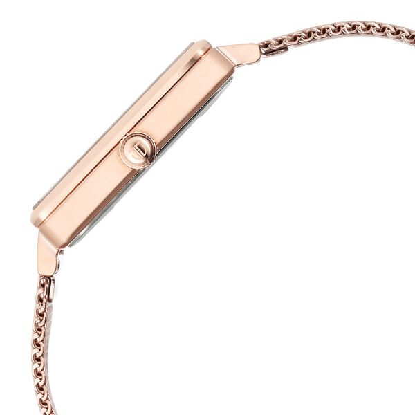 Titan Minimalists Quartz Analog with Date Silver Dial Rose Gold Stainless Steel Strap Watch for Women - image number 3