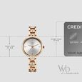Vyb Manifester By Fastrack Quartz Analog Silver Dial Rose Gold Metal Strap Watch For Girls - image number 3