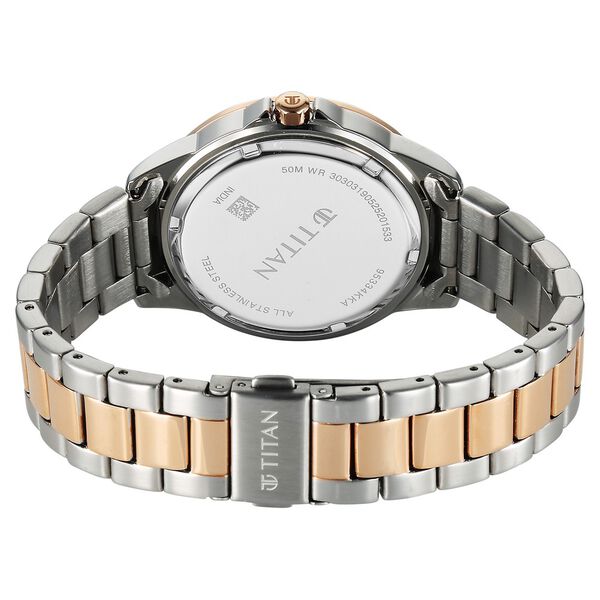 Titan Glamour Quartz Analog with Date White Dial Two Toned Stainless Steel Strap Watch For Women - image number 4