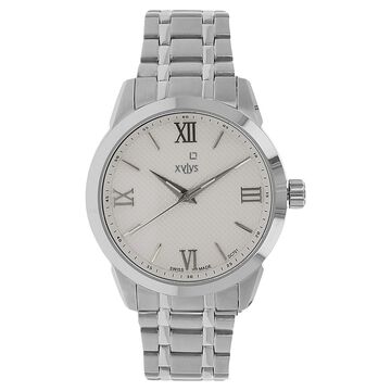 Xylys Quartz Analog White Dial Stainless Steel Strap Watch for Men