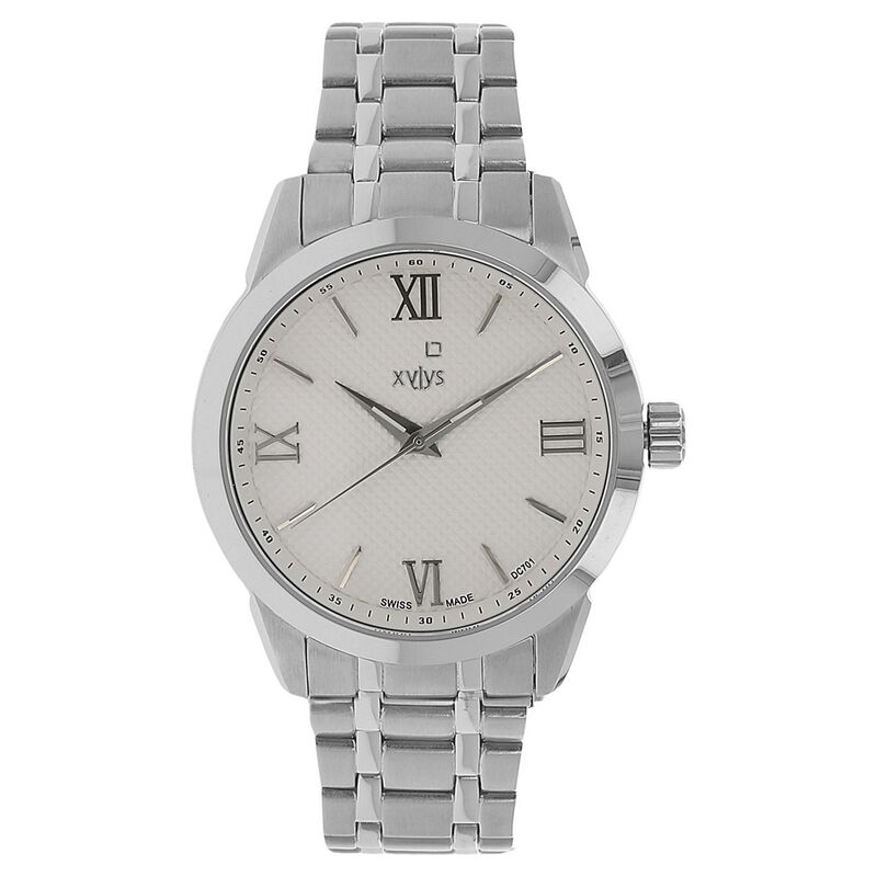 Xylys Quartz Analog White Dial Stainless Steel Strap Watch for Men - image number 0