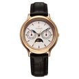 Titan 40 years Quartz Multifunction with Moon Phase Silver Dial Brown Leather Strap Watch For Women - image number 0