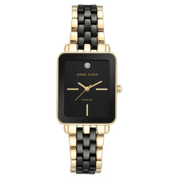 Anne Klein Quartz Analog Black Dial Ceramic Strap Rectangular Shaped Watch For Women - image number 0