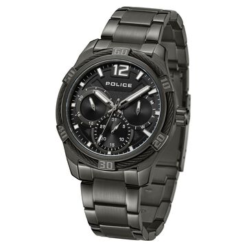 Police Black Dial Quartz Multifunction Watch for Men
