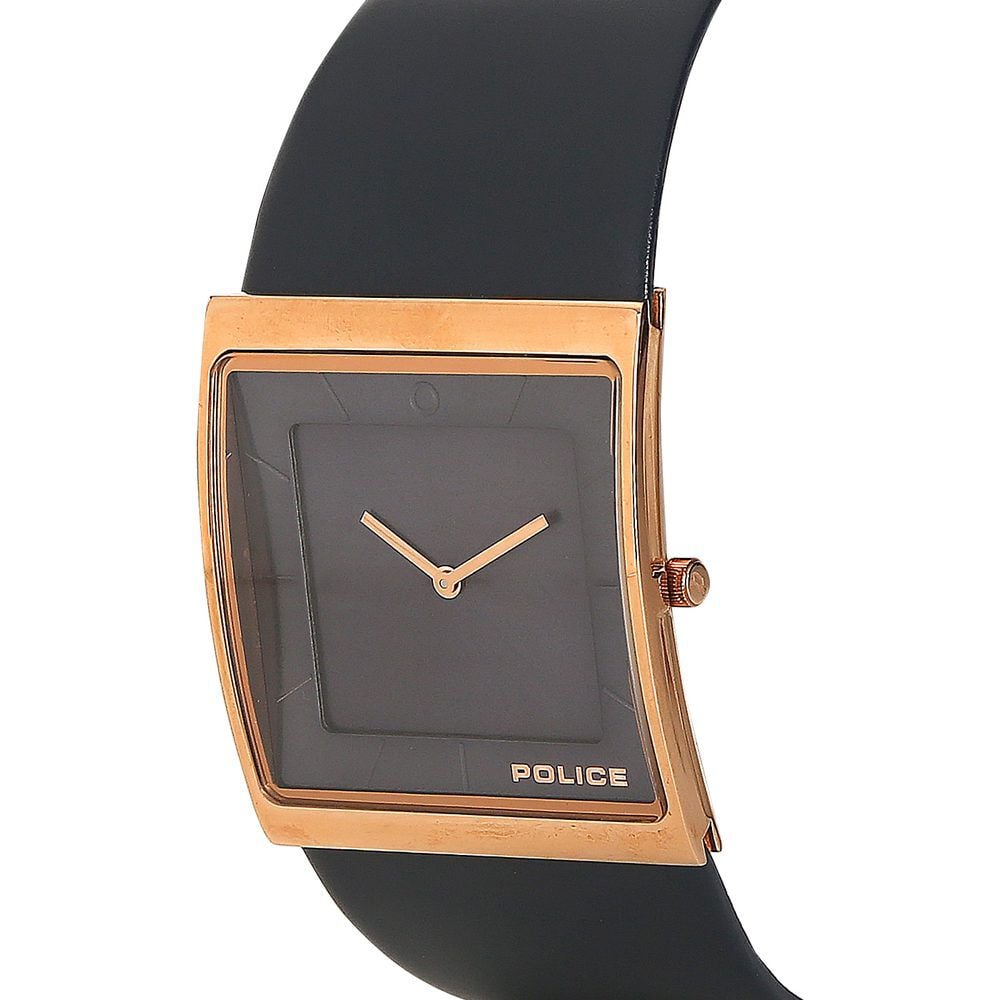 Police Quartz Analog Blue Dial Leather Strap Watch for Men