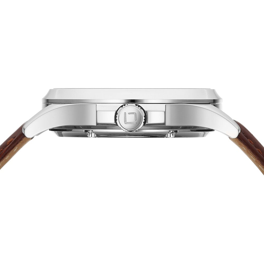 Buy Online Xylys Automatic Silver Dial Brown Leather Strap Watch