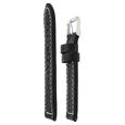 22 mm Black Genuine Leather Strap for Men - image number 2