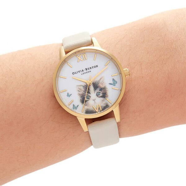 Olivia Burton Quartz Analog White Dial Leather Strap Watch for Women - image number 3
