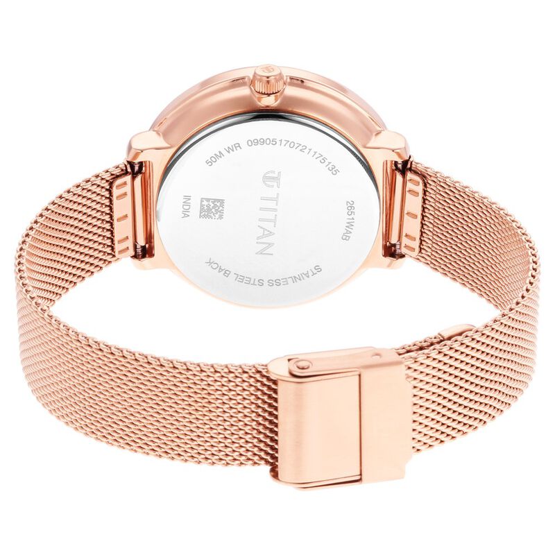 Titan Womens's Svelte Silver: Multi-Function Watch Metal Strap - image number 4