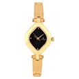 Titan Quartz Analog Champagne Dial Stainless Steel Strap Watch for Women