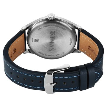 Titan Neo Basics Analog with Blue Dial Blue Leather Strap Watch for Men