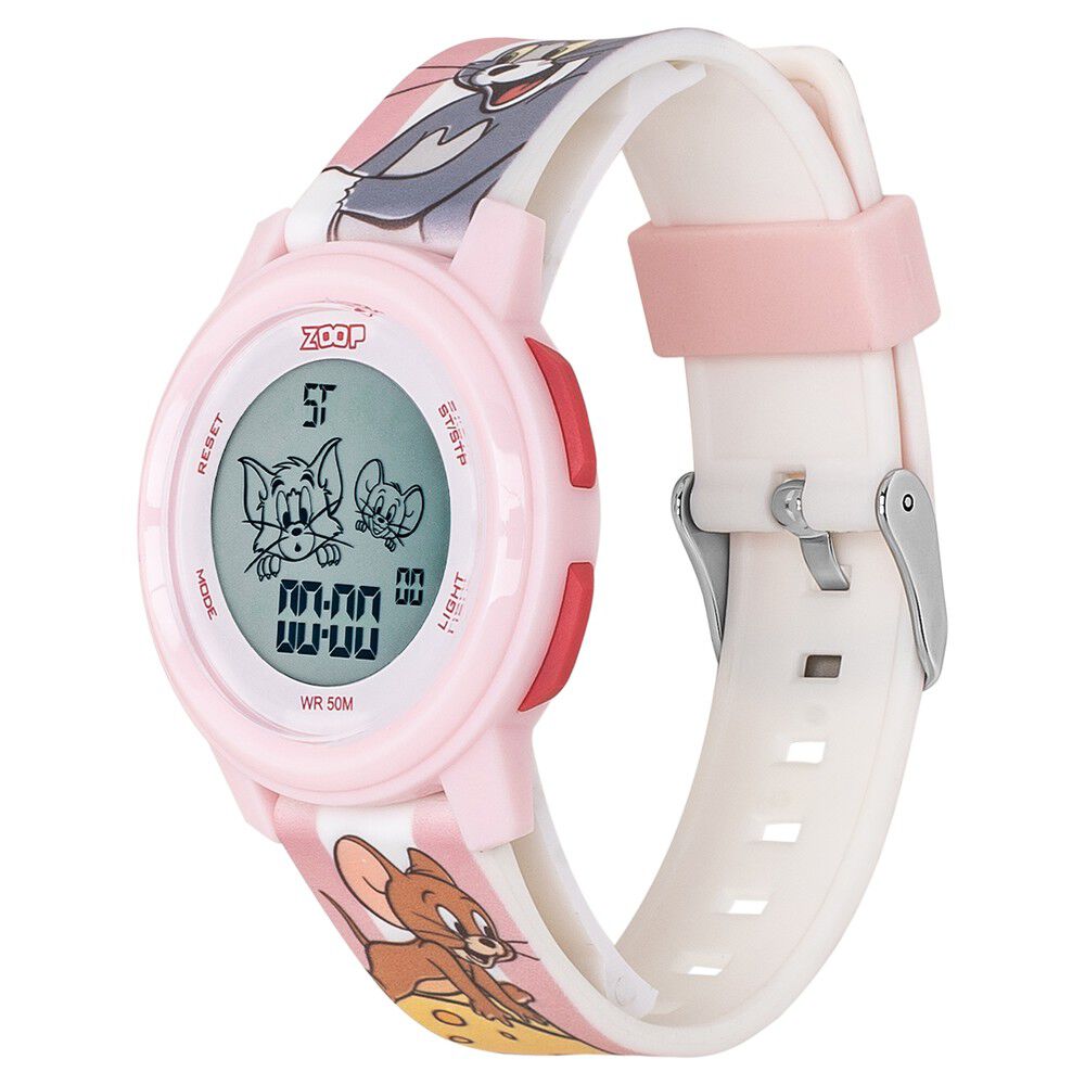 Buy Online Zoop Tom & Jerry Digital Watch with Pink Case and Pink
