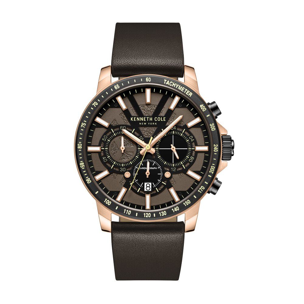 Buy Online Kenneth Cole Black Dial Quartz Multifunction Watch for