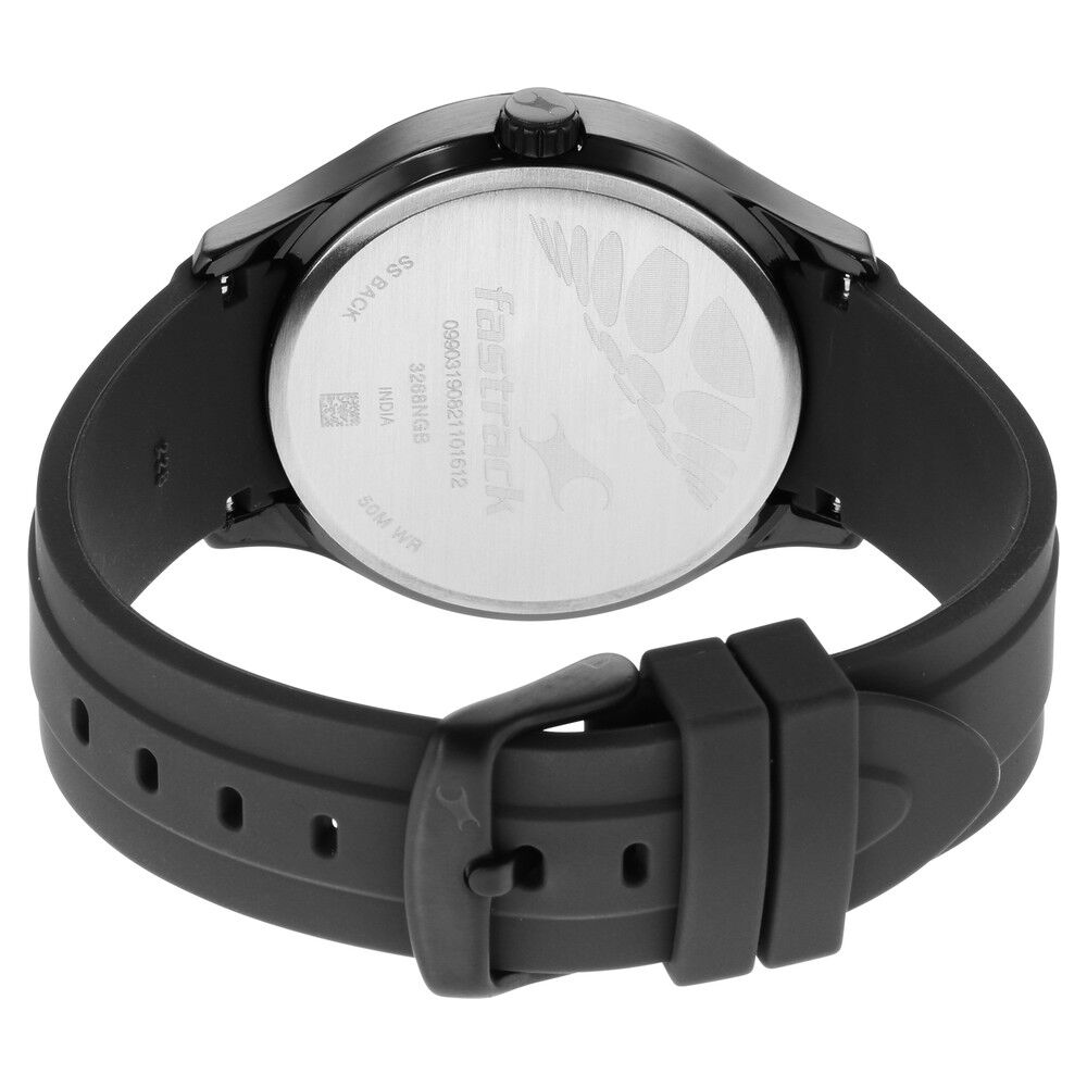 Buy Online Fastrack Urban Bounce Quartz Analog Black Dial Silicone