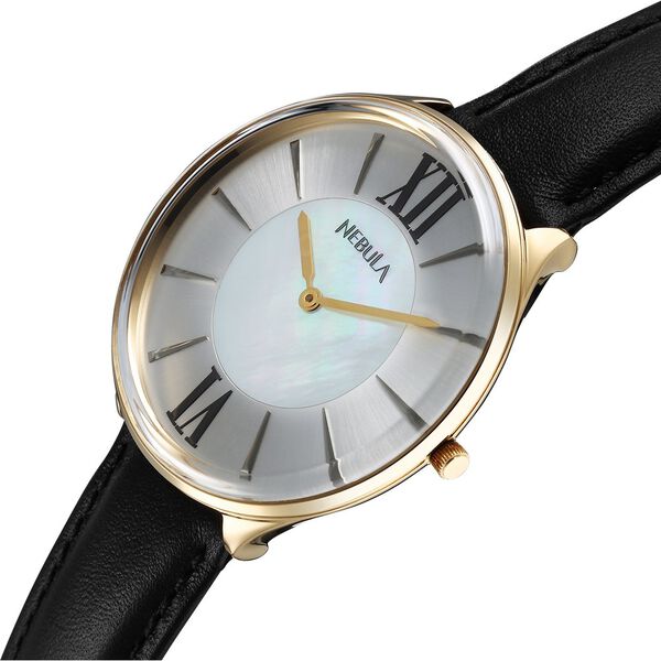 Titan Nebula 18 Karat Gold Quartz Analog Mother Of Pearl Dial Watch For Men - image number 2