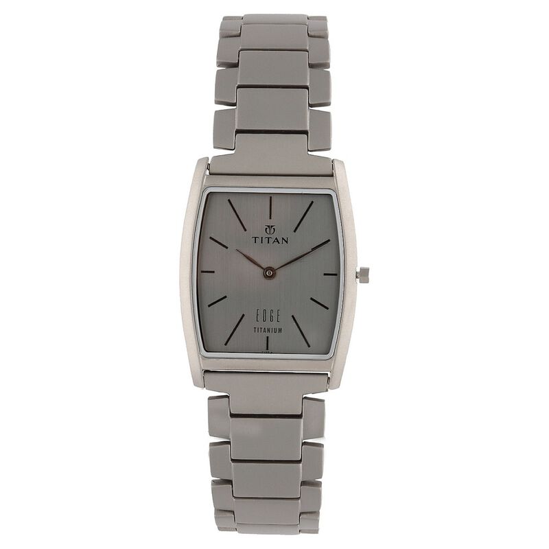 Titan Edge Quartz Analog Silver Dial Watch For Men