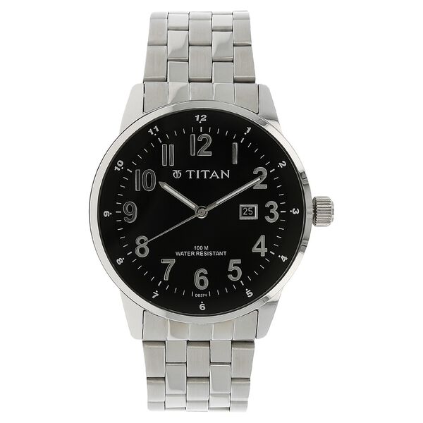 Titan Quartz Analog with Date Black Dial Watch for Men - image number 0