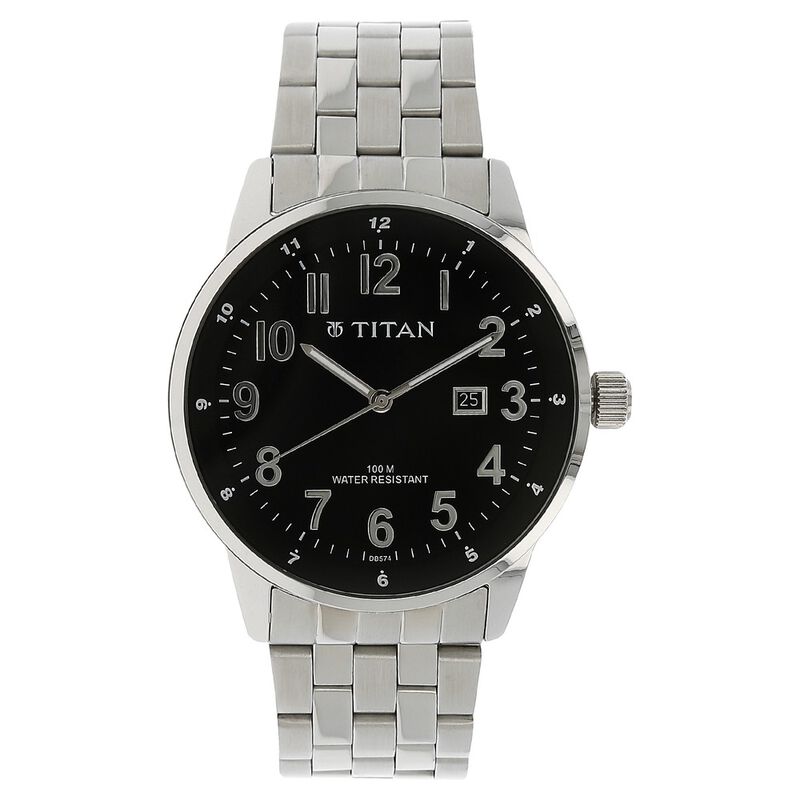 Titan Quartz Analog with Date Black Dial Watch for Men