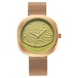 Fastrack Gelato rosegold analog leather strap watch with Chocolate dial for Girls