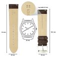 22 mm Brown Genuine Leather Strap for Men - image number 1