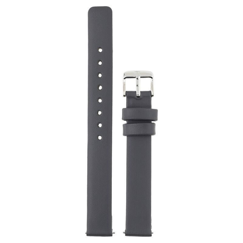 12 mm Grey Genuine Leather Strap for Women