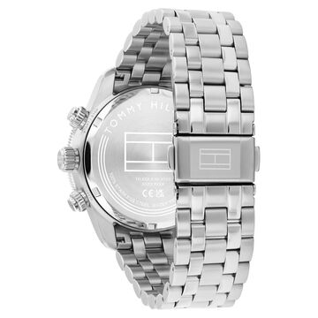 Tommy Hilfiger Quartz Chronograph Blue Dial Silver Stainless Steel Strap Watch For Men
