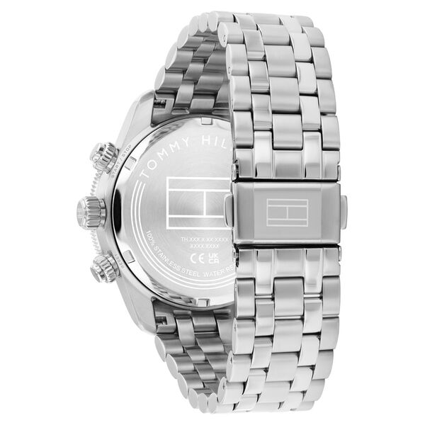 Tommy Hilfiger Quartz Chronograph Blue Dial Silver Stainless Steel Strap Watch For Men - image number 2